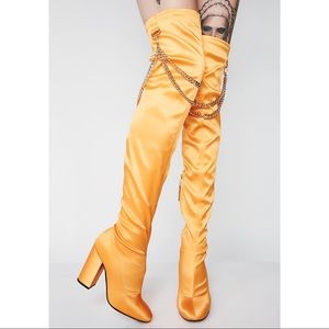 Dolls Kill Poster Grl thigh high boot